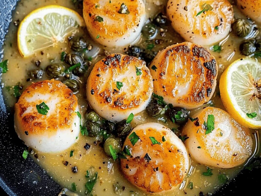 Pan Seared Scallops with Lemon Caper Sauce Recipe