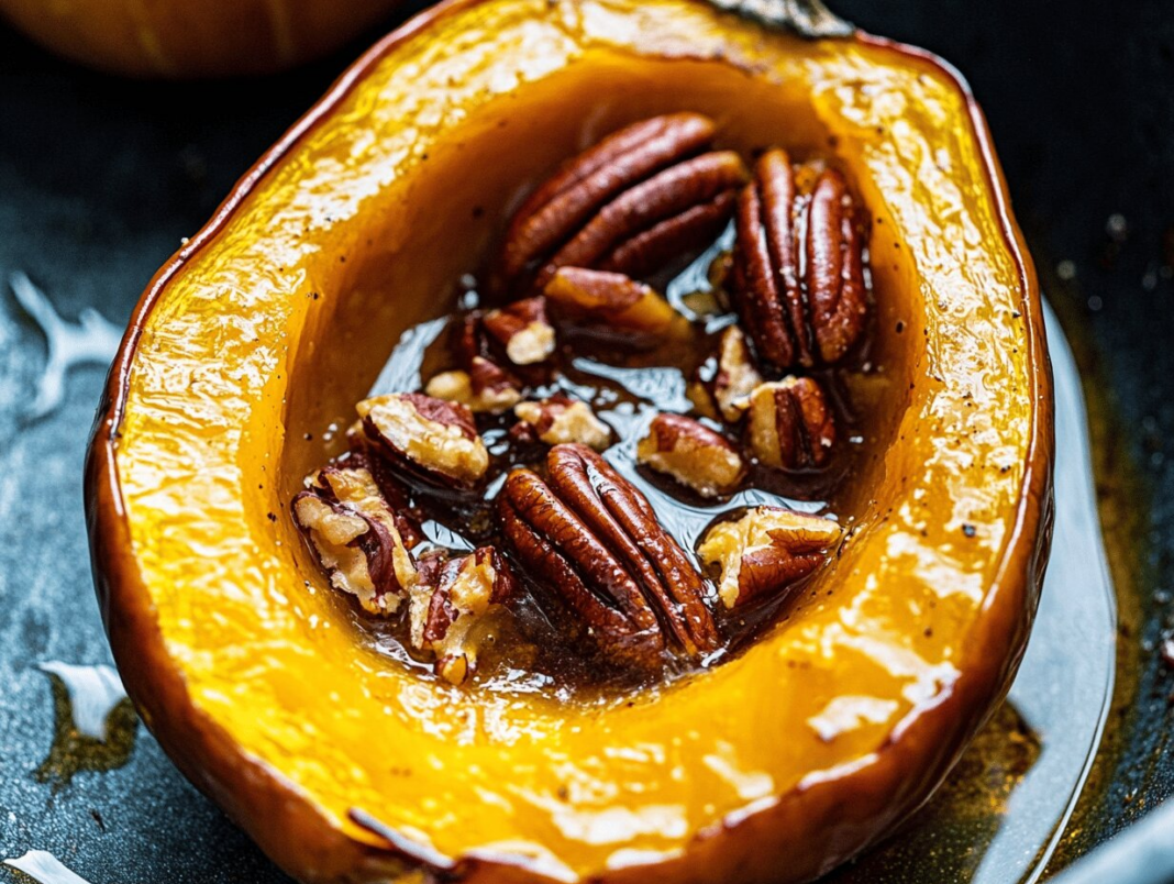 Maple Pecan Roasted Acorn Squash Recipe